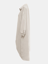 Load image into Gallery viewer, Full Size High-Low Collared Neck Long Sleeve Shirt