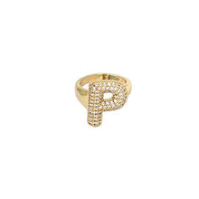 Load image into Gallery viewer, Pavé Initial Ring
