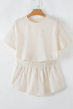 Load image into Gallery viewer, Cropped Tee and Ruffle High Waist Skort Set