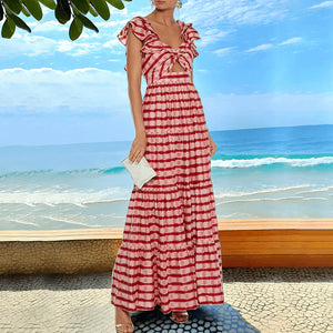French Riviera Resort Swimsuit and Skirt Set