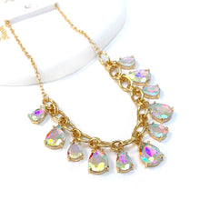 Load image into Gallery viewer, Cushion Teardrop Cluster Necklace