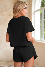 Load image into Gallery viewer, Cropped Tee and Ruffle High Waist Skort Set