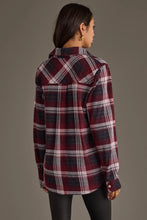 Load image into Gallery viewer, Flannel Long Sleeve Button Up Plaid Top-Burgandy