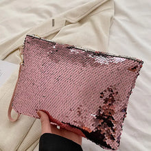 Load image into Gallery viewer, Sequin Clutch with Wrist Strap
