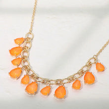 Load image into Gallery viewer, Cushion Teardrop Cluster Drop Station Necklace