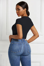 Load image into Gallery viewer, Round Neck Short Sleeve Bodysuit