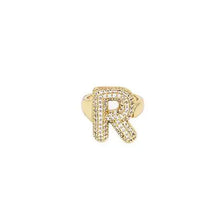 Load image into Gallery viewer, Pavé Initial Ring