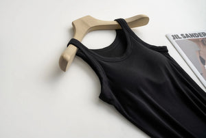 Tank Top w Built In Bra Black