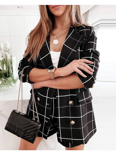Blazer Coat Shorts Set