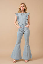 Load image into Gallery viewer, Ruffle Bell Bottom Jumpsuit