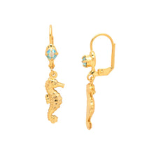 Load image into Gallery viewer, Sorrelli Seahorse Studded Dangle Earrings-Pastel