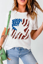 Load image into Gallery viewer, US Flag Graphic Round Neck Tee
