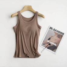 Load image into Gallery viewer, Tank Top w Built In Bra Cocoa