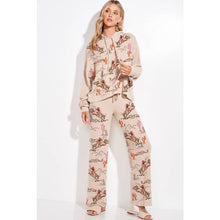 Load image into Gallery viewer, Desert Cowgirl Print Rib Hoodie Loungewear Set