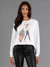 Load image into Gallery viewer, Girl with Christmas Tree in Basket Sweatshirt