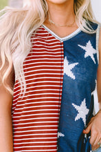 Load image into Gallery viewer, Star and Stripe V-Neck Tank