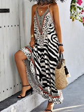 Load image into Gallery viewer, Wild Zebra &amp; Leopard Animal Print Backless Halter Dress
