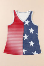 Load image into Gallery viewer, Star and Stripe V-Neck Tank