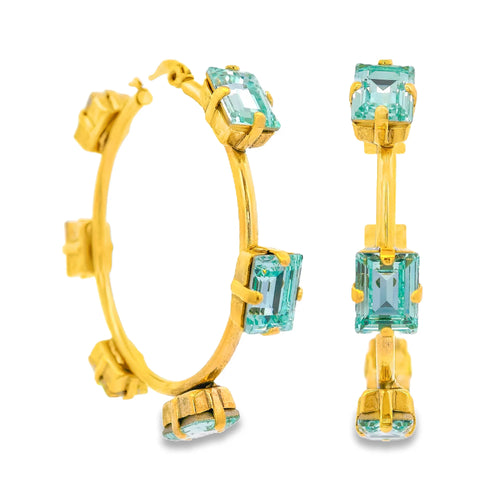 Tova Talia Hoops in Light Azore