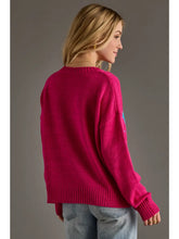 Load image into Gallery viewer, Howdy Lightweight Sweater-Pink/Blue