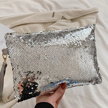 Load image into Gallery viewer, Sequin Clutch with Wrist Strap