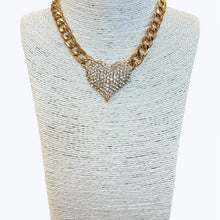 Load image into Gallery viewer, Crystal Heart Statement Necklace