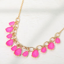 Load image into Gallery viewer, Cushion Teardrop Cluster Drop Station Necklace