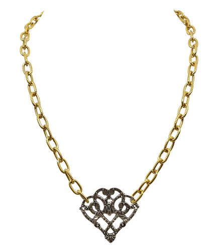Scroll Heart Necklace