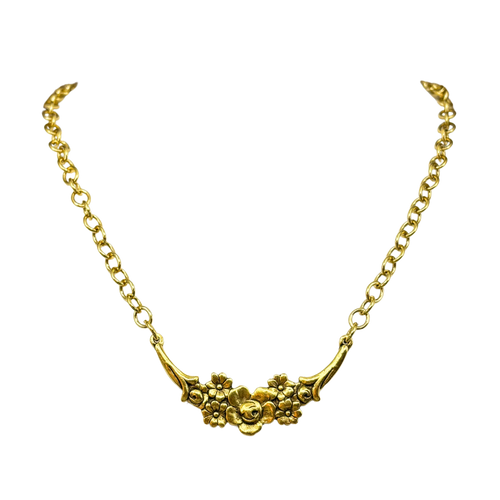 Floral Crescent Necklace