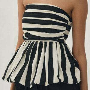 Stripe Bubble Tube Top