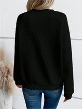 Load image into Gallery viewer, Notched Long Sleeve Sweatshirt