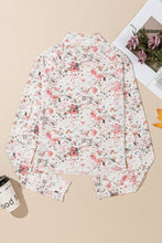 Load image into Gallery viewer, Floral Print Mesh Mock Neck Top