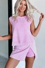 Load image into Gallery viewer, Playdate Mineral Wash Sleeveless Top and Split Skort Set