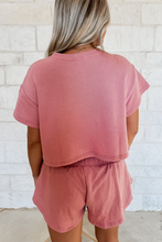 Load image into Gallery viewer, Cropped Tee and Ruffle High Waist Skort Set