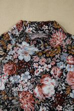 Load image into Gallery viewer, Floral Print Mesh Mock Neck Top