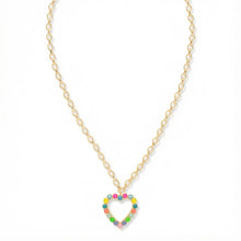 Load image into Gallery viewer, Sorrelli Crystal Open Heart Pendant Necklace-Vibrant Gold