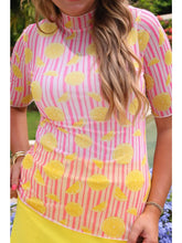Load image into Gallery viewer, Kora Lemon Mesh Top-Short Sleeve