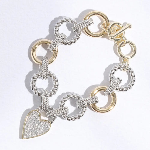 Heart Charm Chain Bracelet