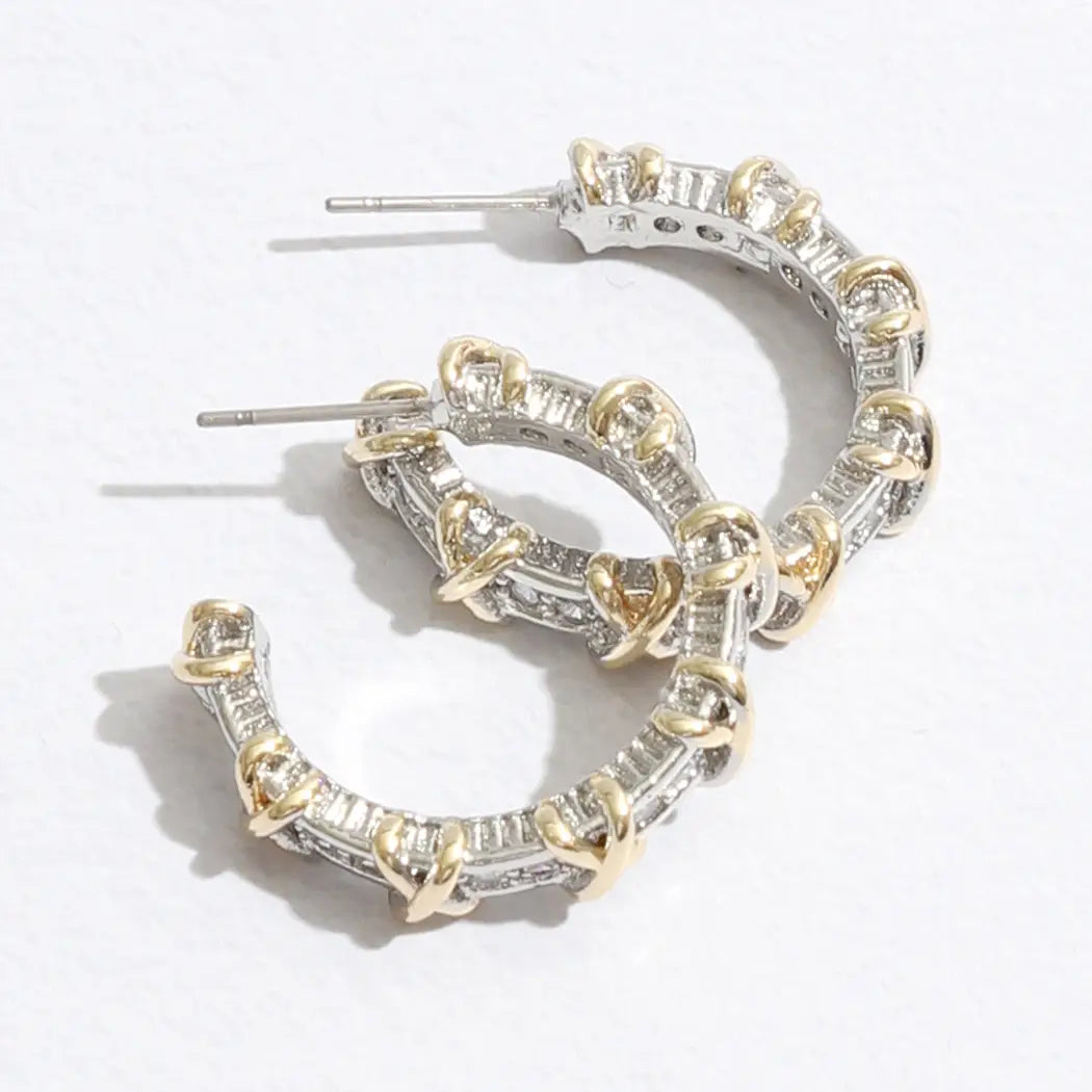 Cross Deco Hoops