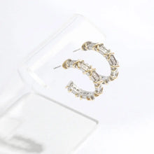 Load image into Gallery viewer, Cross Deco Hoops