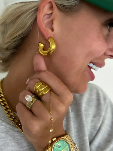 Chunky Gold Smooth Hoops