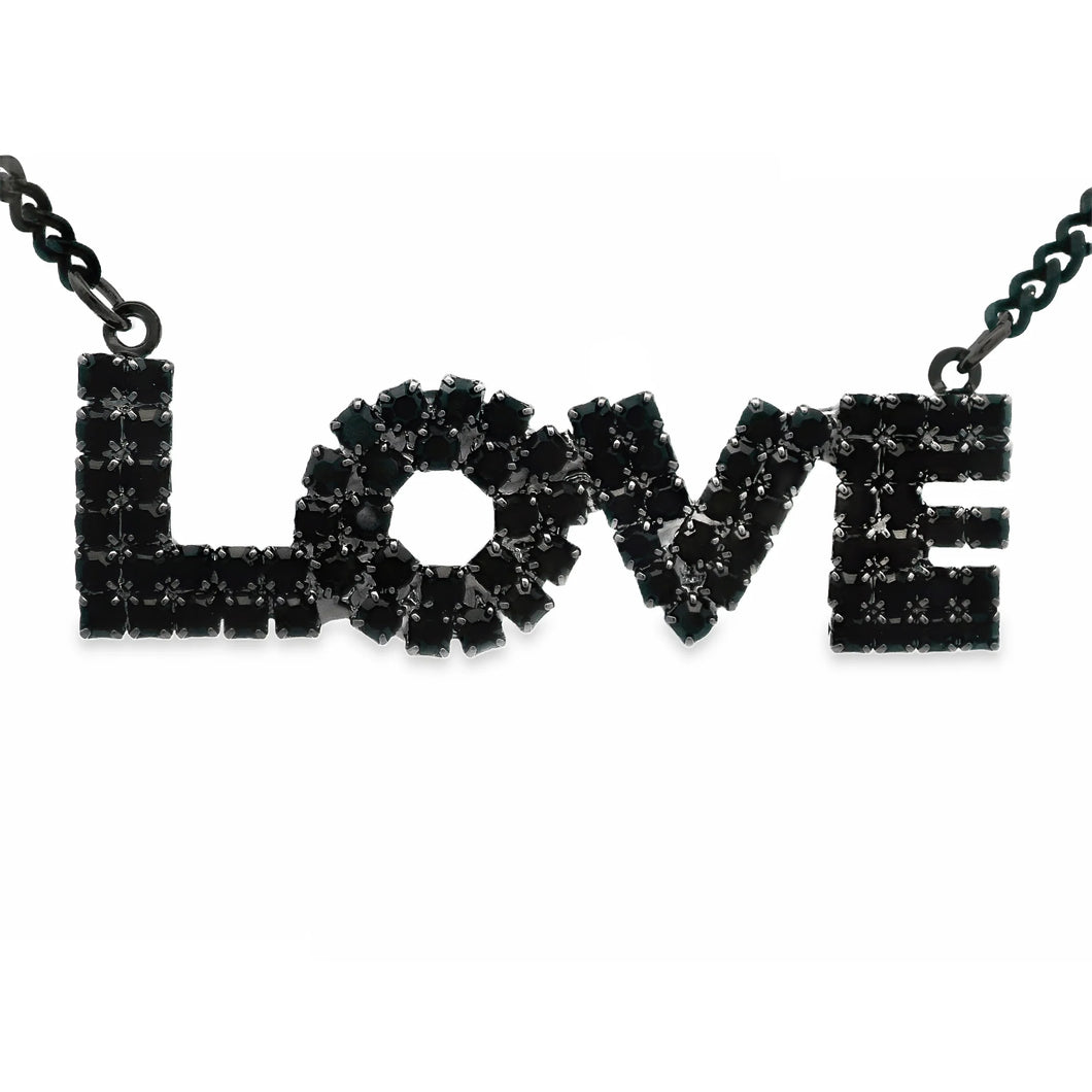 Tova La La Love Necklace in Gunmetal Jet