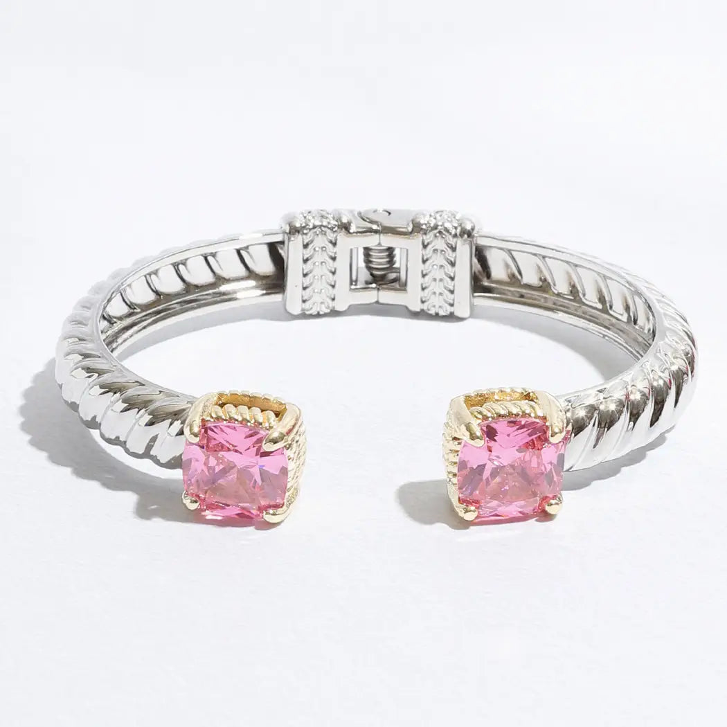 Pink Rhinestone Bangle