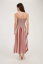 Load image into Gallery viewer, Stripe Strapless Midi Dress
