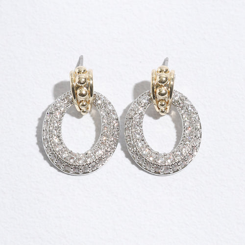Two-Toned Post Earrings