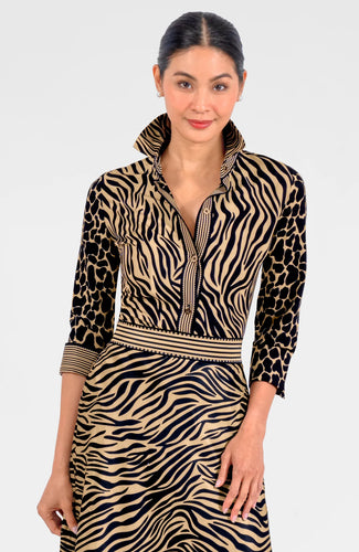 Boyfriend Shirt - Animal Instincts Zebra