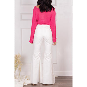 White Denim Flare Jeans