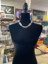 Load image into Gallery viewer, FRENCH KANDE SILVER BEVEL CHAIN WITH TWIN LILLE MEDALLIONS