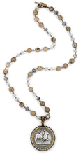 Load image into Gallery viewer, French Kande La Lune Mix with Silver Wire, Les Chevaux Medallion with Swarovski