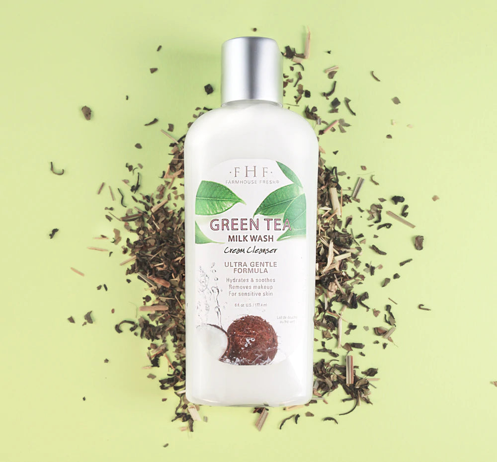 FHF Green Tea Milk Wash Cream Cleanser